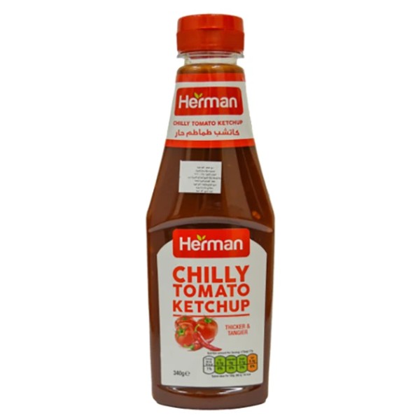 Կետչուպ «Herman Chilli» ապակյա տարրա 340գր