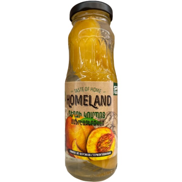 Compote "Homeland" peach g/b 250ml
