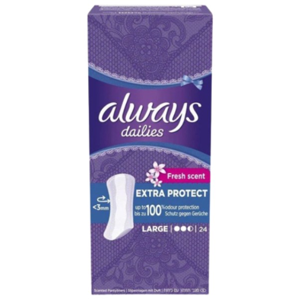 Прокладки ежедневные "Always" Extra Protect большие 26шт