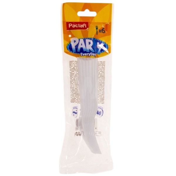 Fork plastic "Paclan" Party Every Day white 6pcs