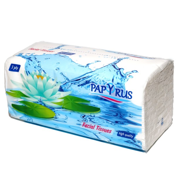 Napkins "Papyrus" facial tissues high quality three-layer 150pcs