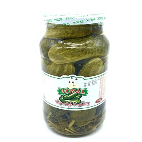 Marinated cucumber "Royal" glass container 950g