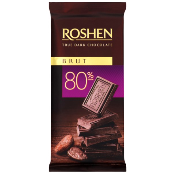 Шоколадная плитка "Roshen" Brut черный 80% 85г