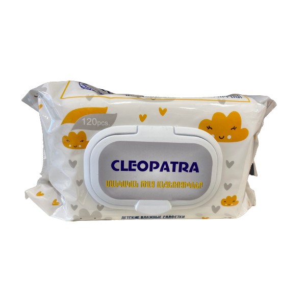 Wet wipe "Cleopatra" 99.9% antibacterial 120 pieces