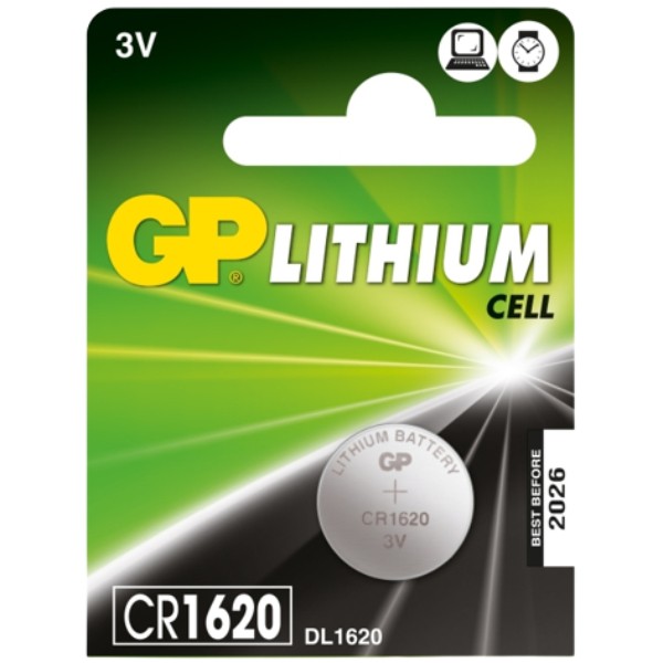 Battery "GP" Lithium CR1620 3V 1pcs
