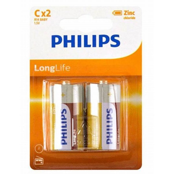 Батарейка "Philips" 2*D долговечная 2шт