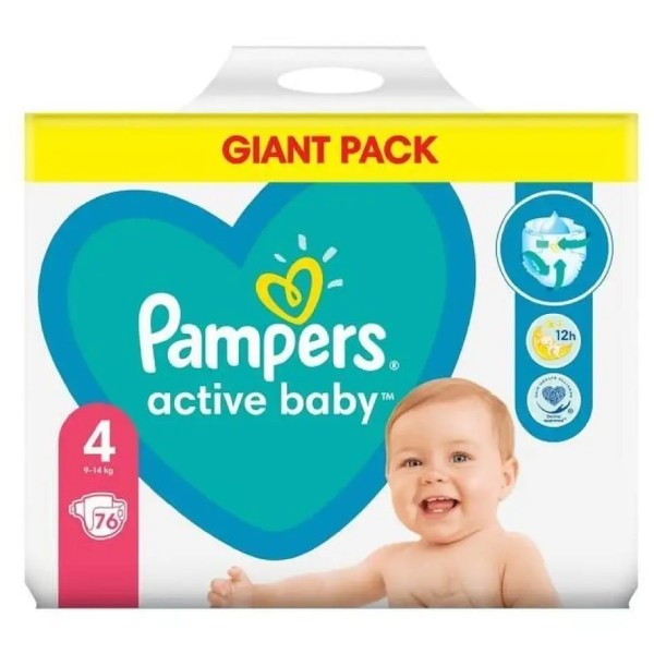 Оригинальные "Pampers" 76 шт N4