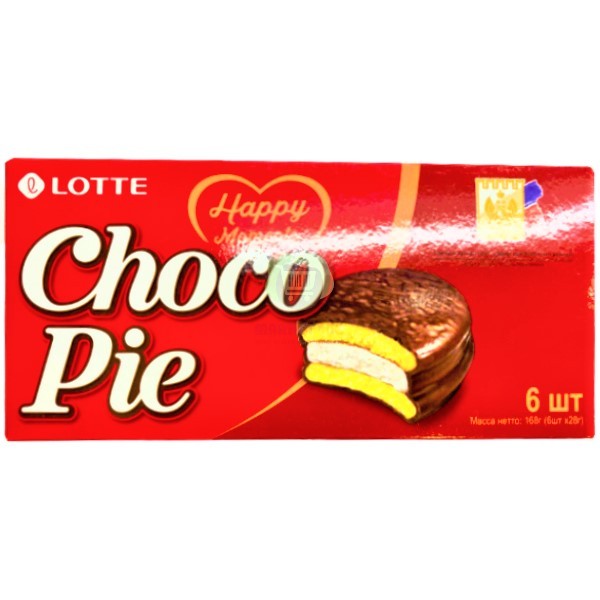 Печенье "Lotte" Choco Pie 6шт 168г