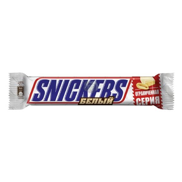 Шоколадный батончик "Snickers" Белый 81 гр.