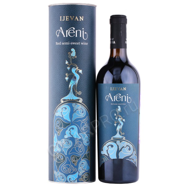 Wine "Areni" red semi-sweet with special tuba Ijevan 0.75l