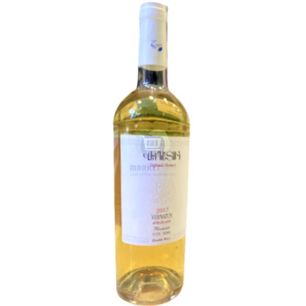 Wine "Vernatun" white dry 12.5% 0.75l