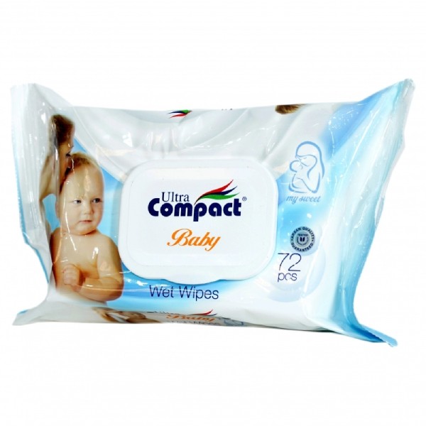 Wet wipes "Compact Baby" eco packaging 72 pcs