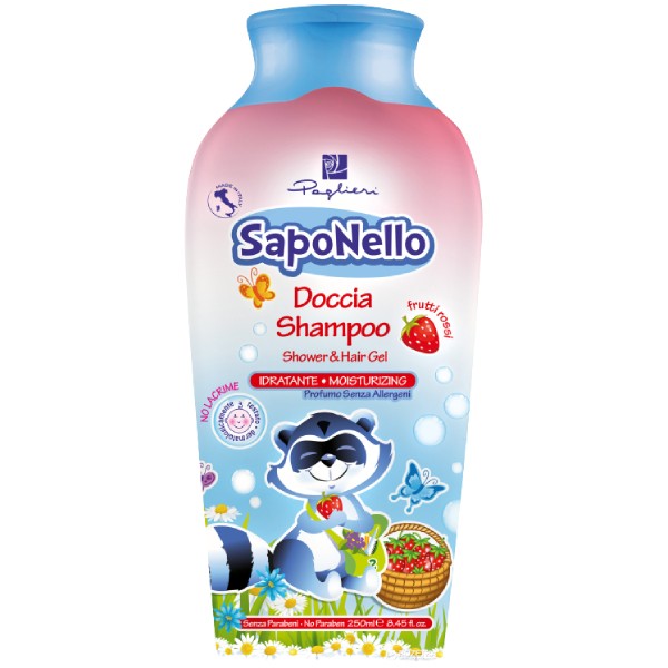 Shampoo-shower gel "Saponello" Frutti Rossi for children 250ml