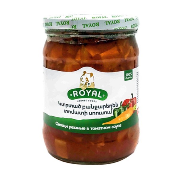 Chopped vegetables in tomato sauce "Royal" 500 gr