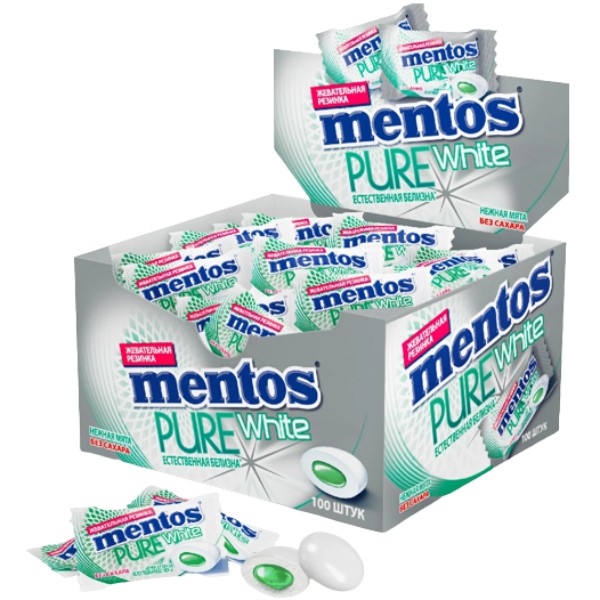 Chewing gum "Mentos" Pure White Gentle mint 2g