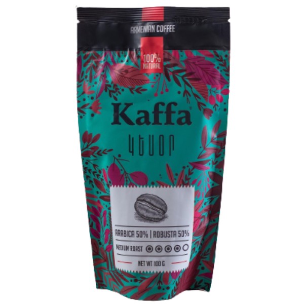 Coffee ground "Kaffa" Afternoon 50% arabica 50% robusta 100g