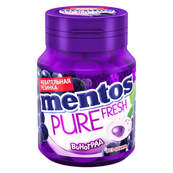 Chewing gum "Mentos" grapes flavor 54gr