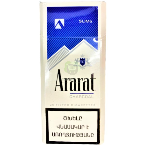 Ծխախոտ «Ararat» Չարքոալ սլիմս կապույտ 20հտ