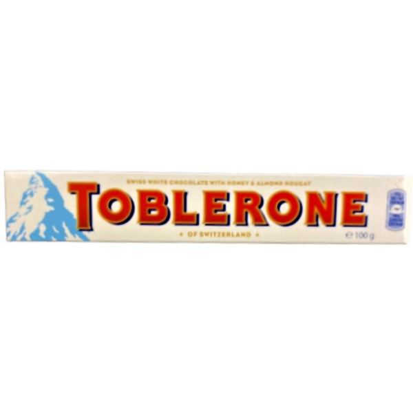 Шоколадная плитка "Toblerone" белый шоколад мед и миндаль 100г