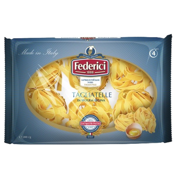 Макароны "Federici" Tagliatelle №203 гнезда 200г