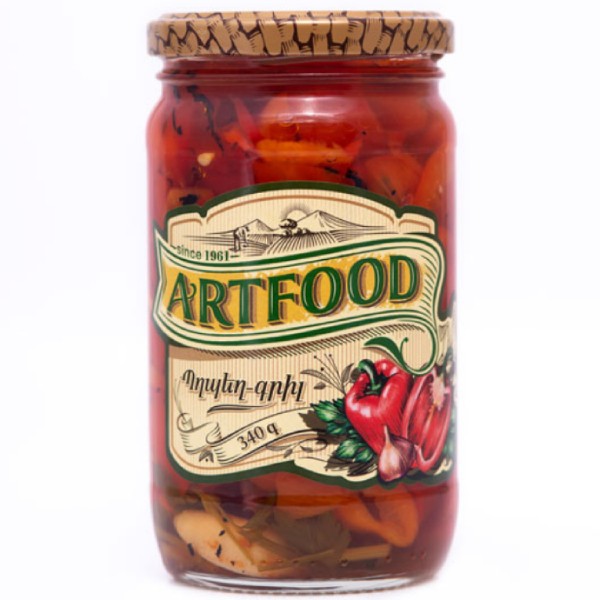 Canned Pepper Grill "Artfood" in Glass Container 340 grams