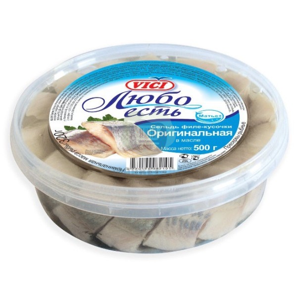 Pieces of herring "Vici" with royal dill 200 gr