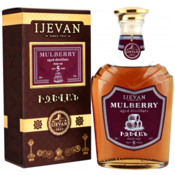 Ijevan mulberry vodka "Mulberri" 5 years old in box 0.5l