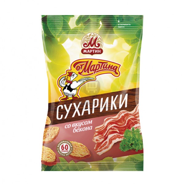 Dry bread "Ot Martina" with bacon flavor 60 gr