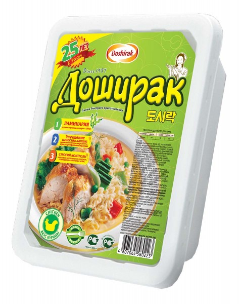 Flavored chicken noodles "Doshirak" 90 gr.