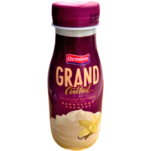 Коктейль молочный "Ehrmann" Grand Cocktail ванильный плломбир 4% 260г