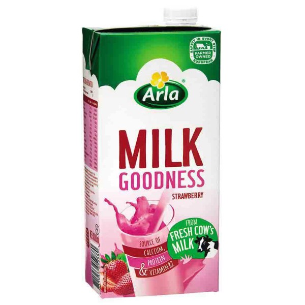 Молоко "Arla Goodness" со вкусом клубники 1,5% 1л