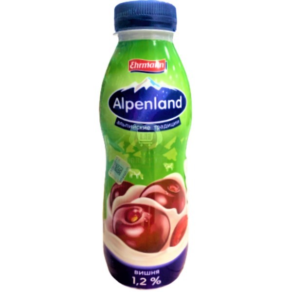 Питьевой йогурт "Ehrmann" Алпенленд вишня 1.2% 420г