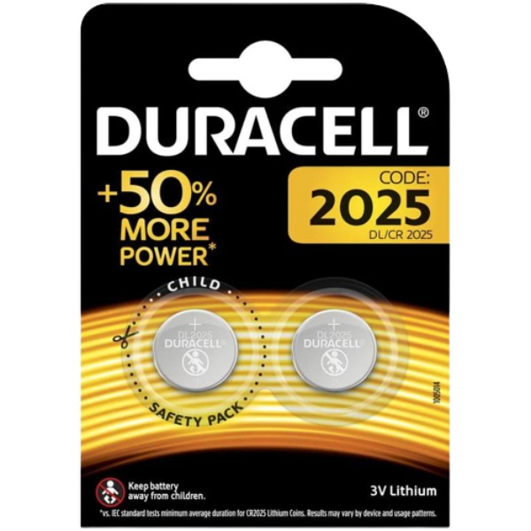 Battery "Duracell" DL2025/CR2025 2pcs