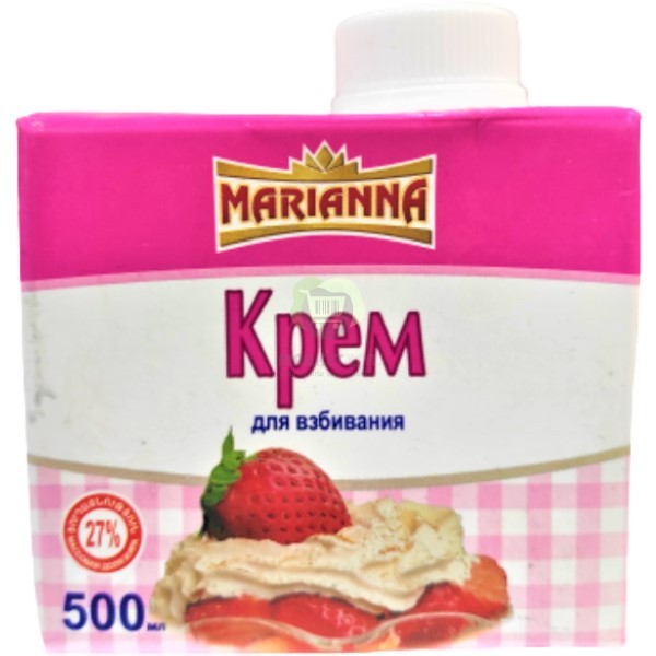 Cream for whipping "Mariannа" 27% 500ml