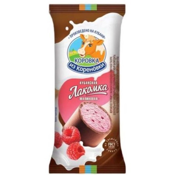 Ice cream "Karovka" Lakomka raspberry 90g