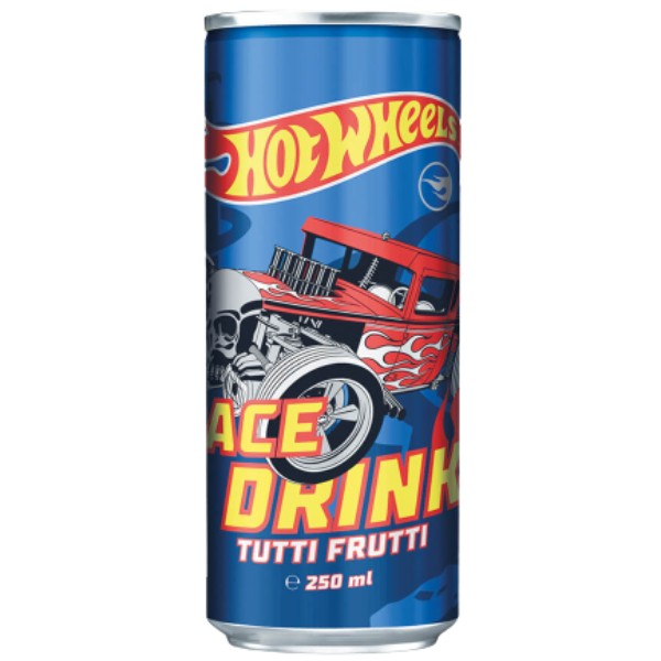 Drink "Hot Wheels" tutti-frutti carbonated can 250ml